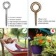 thumbnail image 4 of Uxcell 10-Pack Eye Hooks Screw, M7 3.2" 304 Acero Inoxidable Pesado Tornillos de Ojo Autoperforantes Ganchos de Techo [Plateado], 4 of 7