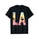 thumbnail image 1 of Cotton Short Sleeve Los angeles T-Shirt Sunset La Tee Shirt T-Shirt for Men Women, 1 of 6