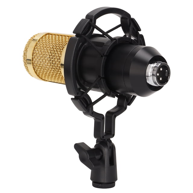 Professional Condenser Microphone, XLR To 3.5mm, Sound Source Isolation, Interference Elimination, Widely Applicable, Shockproof Mount, Metal Construction