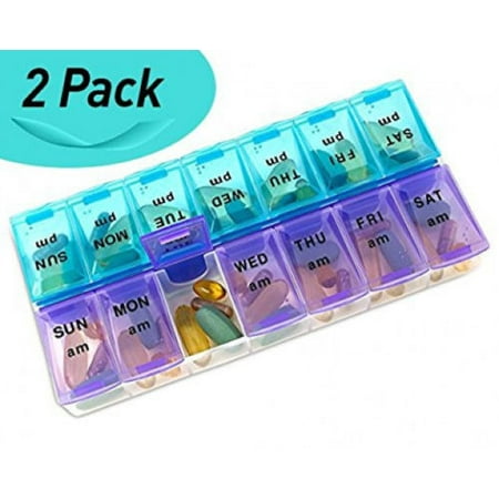 MEDca Best Weekly Pill Organizer in Twice-a-Day - Pack of (Best Weekly Options Newsletter)