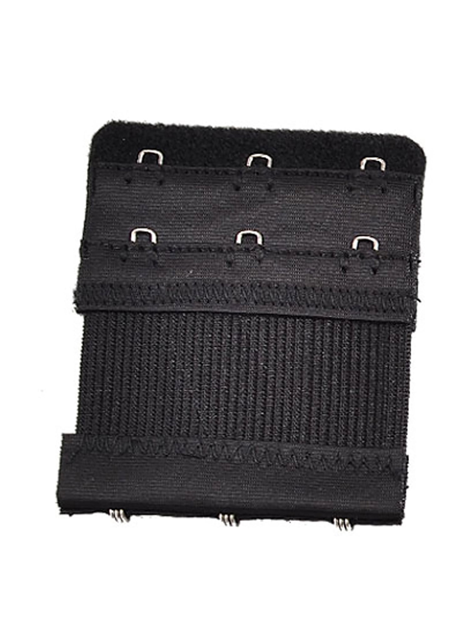 3pcs Lady 2 x 3 Hook and Eye Tape Stretchy Extension Bra Extender Black