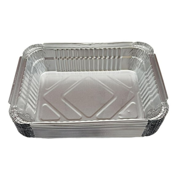 yotijay 5/10/20PCS DURABLE ALUMINUM FOIL PANS DISPOSABLE BAKING PANS GRILL TRAYS FOR BBQ 20Pcs_1000ml