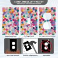 thumbnail image 3 of Yayeee Duplex Wall Plate 1-Gang 4.5"x2.7" Home Receptacle Light Switch Decorative Outlet Cover, Light Colorful Circles, 3 of 7