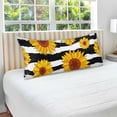 thumbnail image 6 of GZHJMY Sunflower Standard Pillowcase Super Soft Cozy Plush Pillow Case with Zipper for Sofa Bed Couch, 20 x 26 Inch, 6 of 7