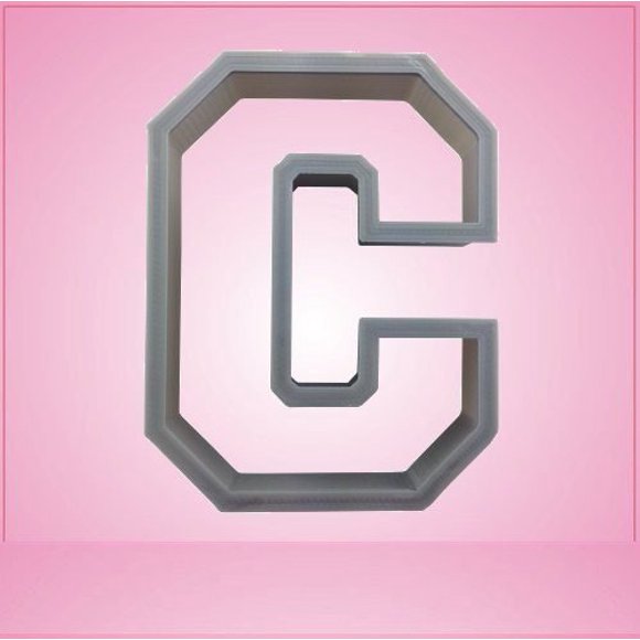 Varsity Letter C Cookie Cutter 3 inch (plastic)