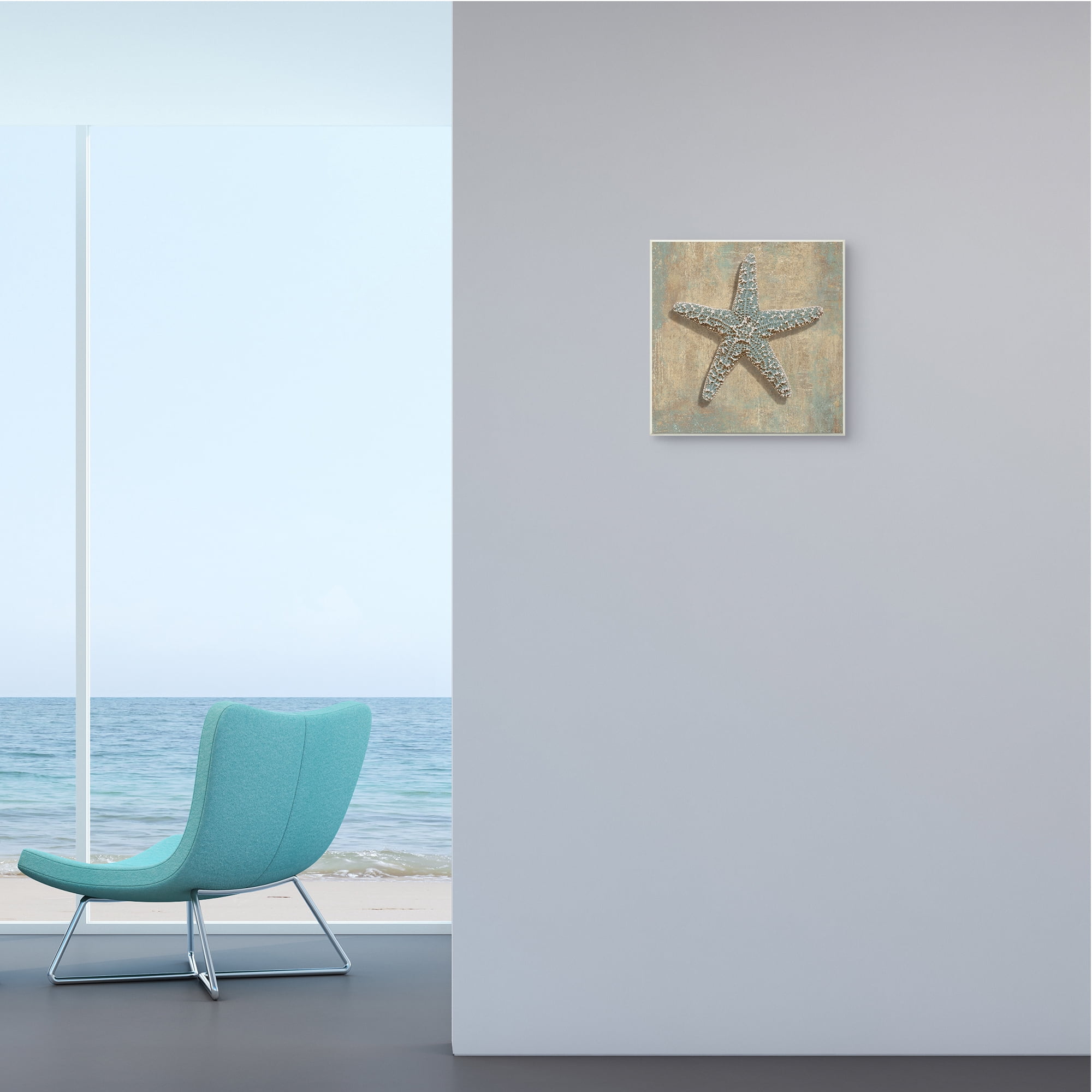 Stupell Industries Nautical Starfish Ocean Animal Muted Neutral Nature Painting Unframed Art Print Wall Art, 12 x 12