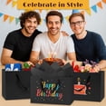 thumbnail image 6 of 3pcs Extra Large Black Gift Bags with Handles, 15.7 x 11.3 x 5.5 in Reusable Big Paper Present Bags with Tissue Paper for Men, Birthday, Business or Holiday Use, 6 of 7