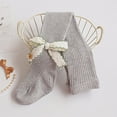 thumbnail image 2 of Nskgu Baby Girls Cotton Tights Thin Hollowed Summer with Bowknot Mesh Lace Fashion Toddler Footed Legging, 2 of 3