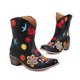 thumbnail image 4 of NECHOLOGY Botas Mujer Adulto Femenino Zapatos Botines para mujer Botines de mujer Punta estrecha Vintage Flor bordada Botas de mujer Baile de fiesta Botas occidentales (Black, 7.5), 4 of 6