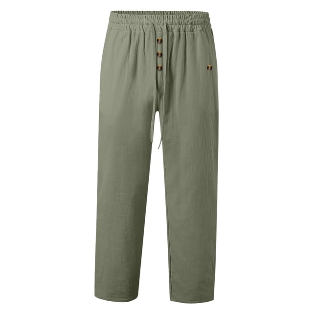Wyzesi Mens Pants Formal Mini Men's Spring and Fall Workwear Pants Retro Zipper Pockets Loose Drawstring Pants Simp Le Christmas Casual Pants Costumes
