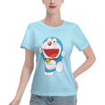 thumbnail image 1 of Women's Basic Short Sleeve T-Shirt Doraemon, 1 of 6