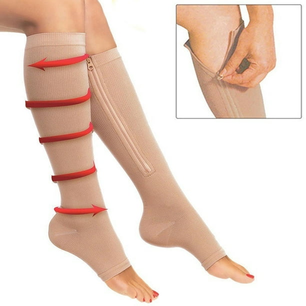 1 pc Compression Socks Zip Sox Pressure Socks Stovepipe Socks Zipper Socks