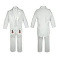 thumbnail image 3 of New Born Baby Boy Teen Christening Formal White Tail Suit Silver Virgin Mary Guadalupe Maria On Stole SM-20, 3 of 4