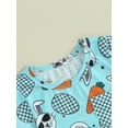 thumbnail image 6 of Suealasg Toddler Baby Boys Easter Outfits Short Sleeve Rabbit Print T-shirt Tops and Elastic Waist Shorts Sets 3M 6M 9M 12M 18M 24M Infant Newborn 2PCS Summer Clothes, 6 of 9