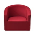 thumbnail image 2 of Solid Color Stretch Sofa Slipcover Loveseat Cushion with Arms and Seat Chair Covers Armchair Slipcovers for Bedroom Living Room Red, 2 of 10