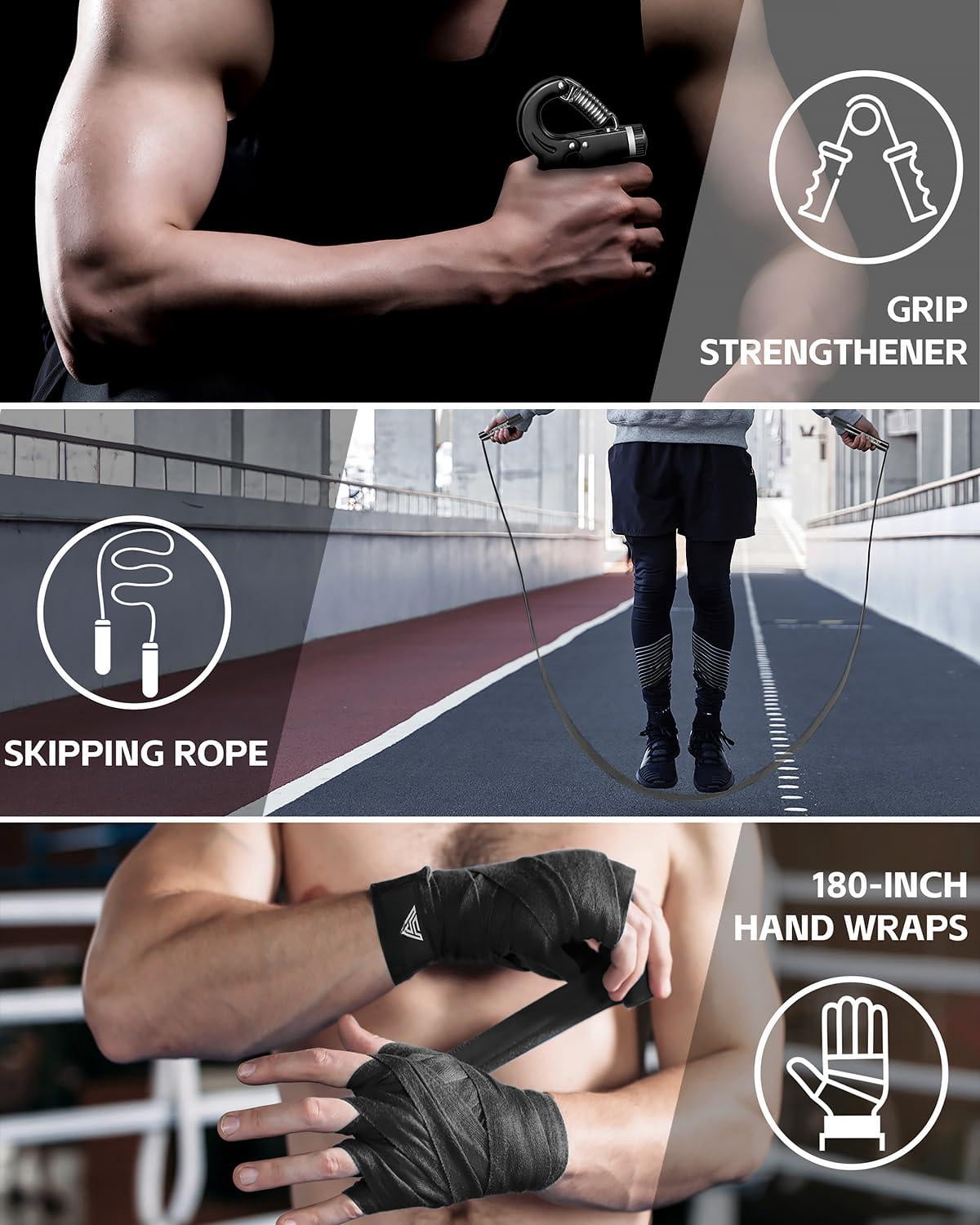 Punching Bag For Adults  4ft Pu Heavy Boxing Set 12oz Gloves Mma Muay Thai Kickboxing Home Gym Martial Art (unfilled)