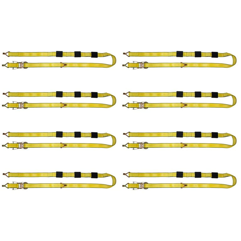 B/A Products 4-Pack Ratchet Tie-Down Assembly with Double Finger Hooks 2 x 10