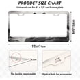 thumbnail image 2 of Wolf Pattern Grey License Plate Frame, Aluminum Car Tag Frames, 2 Pack Universal Car License Plate Covers with 2 Holes and Screws Decorative, 2 of 7