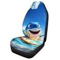 thumbnail image 5 of Uourmeti Surfing Shark Print Front Car Seat Cover Stretchy Seat Covers for Cars Anti-Aging Wear Resistant 1 Pieces Set Compatible with Auto Vehicle, 5 of 6