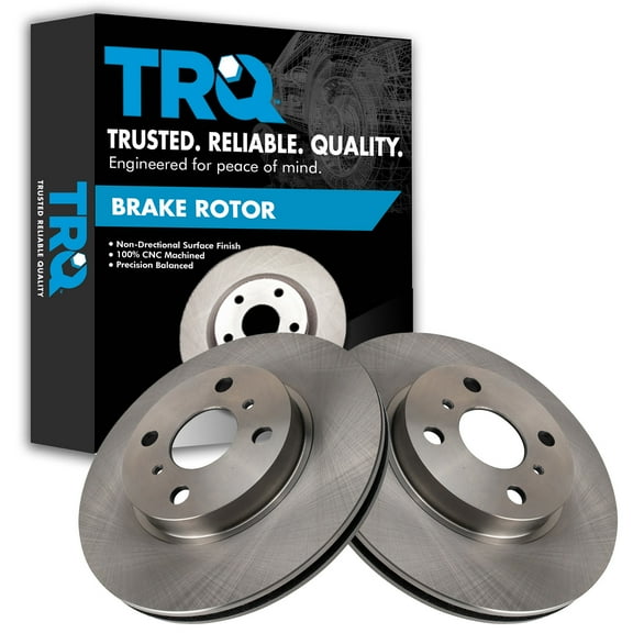 TRQ Front Brake Rotors Set Vented Fits Select 2001-2005 Toyota Echo 2000-2005 MR2 Spyder
