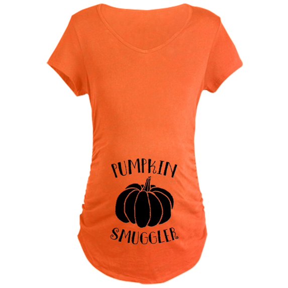 CafePress - Pumpkin Smuggler Maternity T Shirt - Maternity Dark T-Shirt