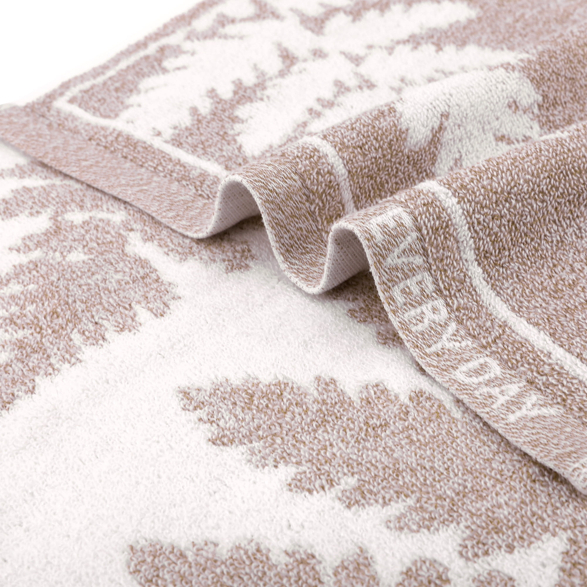 Unique Bargains Leaves Pattern Hand Towels Soft Absorbent Pink 4-Pieces