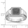thumbnail image 5 of Real 14kt White Gold Black and White Diamond Mens Ring Size: 10; for Adults and Teens; for Women and Men, 5 of 5