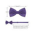 thumbnail image 2 of INSPIRE CHIC Men's Grids Patterned Solid Color Adjustable Pre-tied Bow Tie Purple, 2 of 4