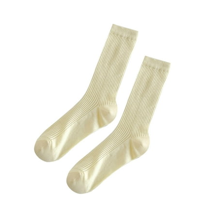 

Simu Womens Socks Soft Warm Winter Womens Thin Vertical Striped Cotton Mid Tube Socks Socks Gifts for Women Mom