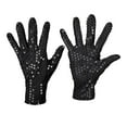 thumbnail image 2 of Lovzfmll Women's Sequin Stage Gloves, Night Club Dance Gloves, Performance Costume Accessories, Long Evening Wear for Performers, Black, 2 of 2