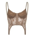 thumbnail image 1 of Débardeur Fille Serré Crop Top Spandex Multicolore Dentelle Femmes Cultures, 1 of 20
