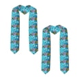 thumbnail image 2 of Zufioo Corals and Tropical Fish Print Graduation Shawl Ribbon, Graduation Ribbon for Male and Female Graduates-Sharp Corner, 2 of 7