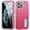 Rose+Mint, variant on SaniMore for iPhone 11 Pro 6.1" 2019 Hybird Case, Rugged PC Back Shockproof TPU Shell Metal Hidden Kicksatnd Drop Resistant Anti-slip Heavy Duty Protective Case for iPhone 11 Pro, Mint+Rose