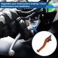thumbnail image 3 of Unique Bargains Short Brake Clutch Levers for Aprilia SL1000 2000-2004 Adjustable Motorcycle Handlebar Brake Lever T6 6061 Aluminum Alloy Orange Handle Black End, 3 of 7