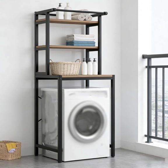 Space-Saving Laundry Rack, Over the Washer and Dryer Storage Shelf, Multi-Scene Organizer for Laundry Room, Bathroom & Dormitory