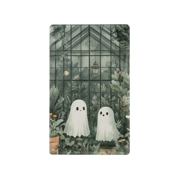 Yayeee Blank Wall Plate Cover 1-Gang 4.5"x2.7" Home Unused Decorative Outlet, Cute Ghosts Playing