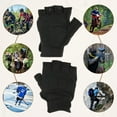 thumbnail image 6 of Uxcell Men's Outdoor Fingerless Gloves Half Finger Gloves Breathable Workout Gloves Black 1Pair XL, 6 of 7
