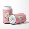 thumbnail image 5 of Bichon Frise Pink Flowers Can or Bottle Hugger, 5 of 5