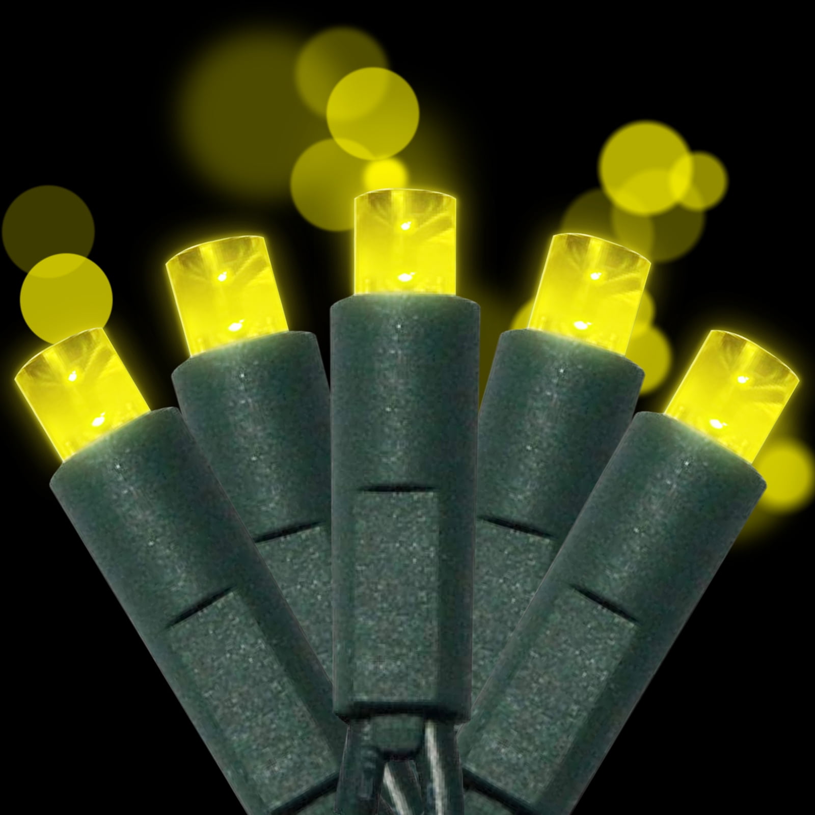 50 Count 5MM Wide Angle Led Christmas Lights Set,Outdoor Mini Led