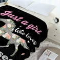 thumbnail image 4 of Horse Blanket for Girls Just A Girl Who Loves Horses Microfiber Flannel Throw Super Soft Cozy Lightweight Summer Quilt Perfect for Bed Sofa-50"x40" Small for Kids, 4 of 6