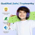 thumbnail image 2 of Auriculares Bluetooth EarFun K2 Kids con límite de volumen azules, 2 of 7