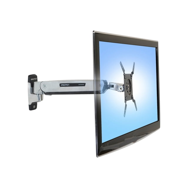 Ergotron Interactive Arm LD - Mounting kit (articulating arm, VESA adapter, wall mount bracket) - Patented Constant Force Technology - for LCD display - aluminum - black trim, polished aluminum - screen size: up to 42"