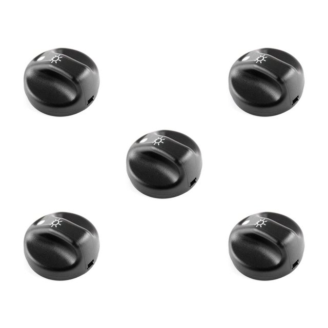 ZheElen Replacement For Ford F150-F450 Headlight Switch Knob Automotive Front Light Control Knob Auto Parts 3L3Z11661AA 5Set