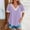 *Purple, variant on ClodeEU Women's V Neck Short Sleeve T-Shirt with Cutout Crochet Trim ,Casual Lace Blouse Pink,Womens Plus M