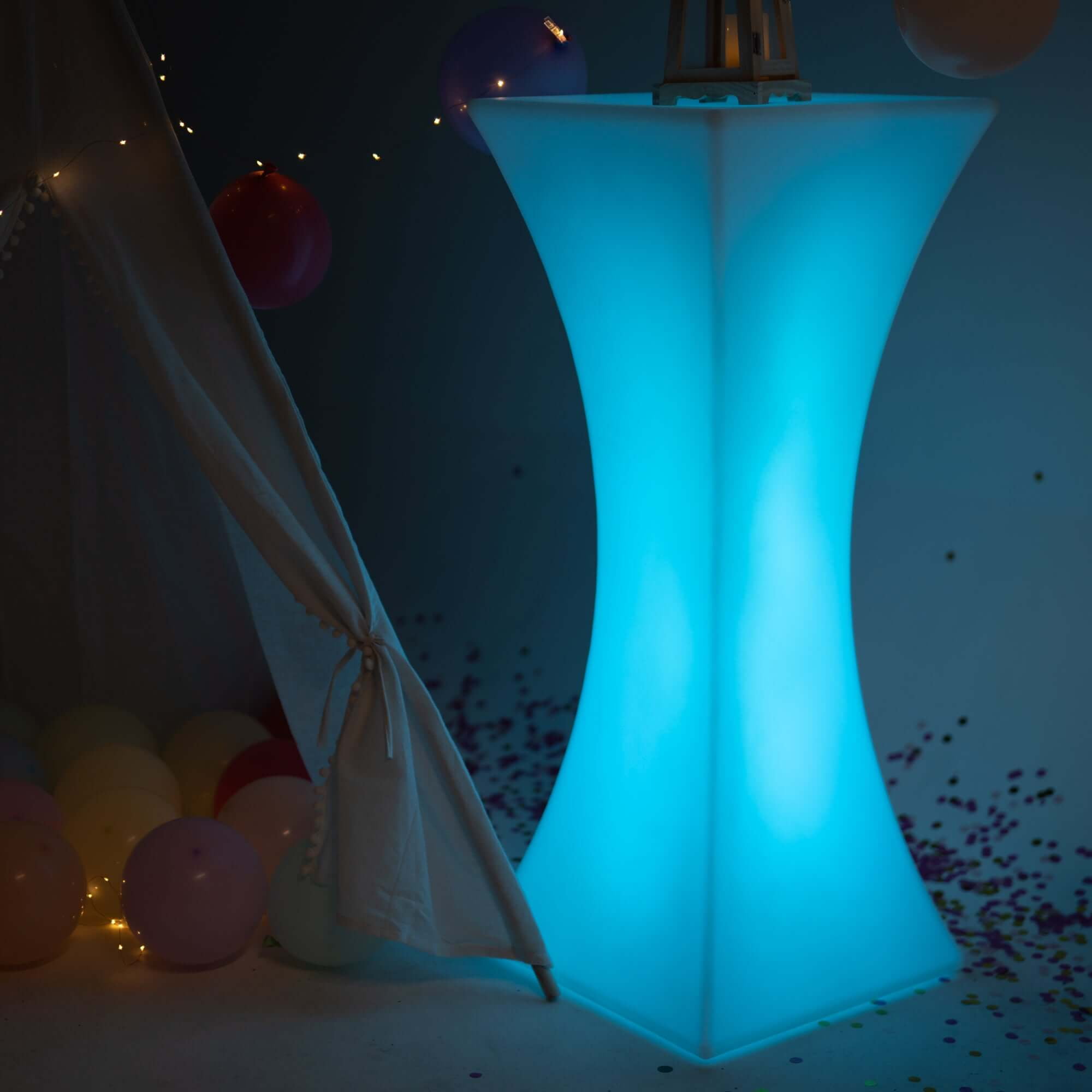 Efavormart 18"x43" Cordless LED Rechargeable Light Up Cocktail Table Furniture - Color Changing, Waterproof with Accessory Bag