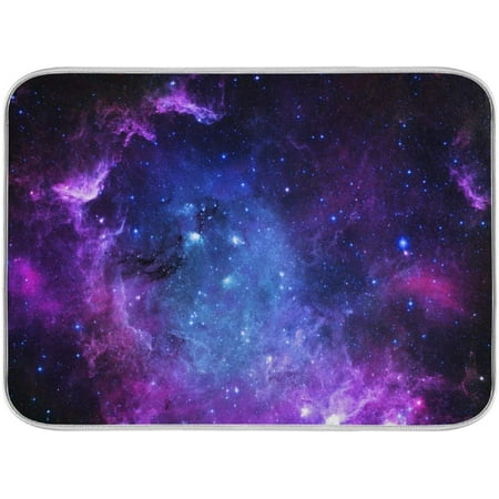 

Absorbent Reversible Dish Drying Mat Universe Galaxy Nebula Space Heat Resistant Eco-Friendly Mat for Kitchen