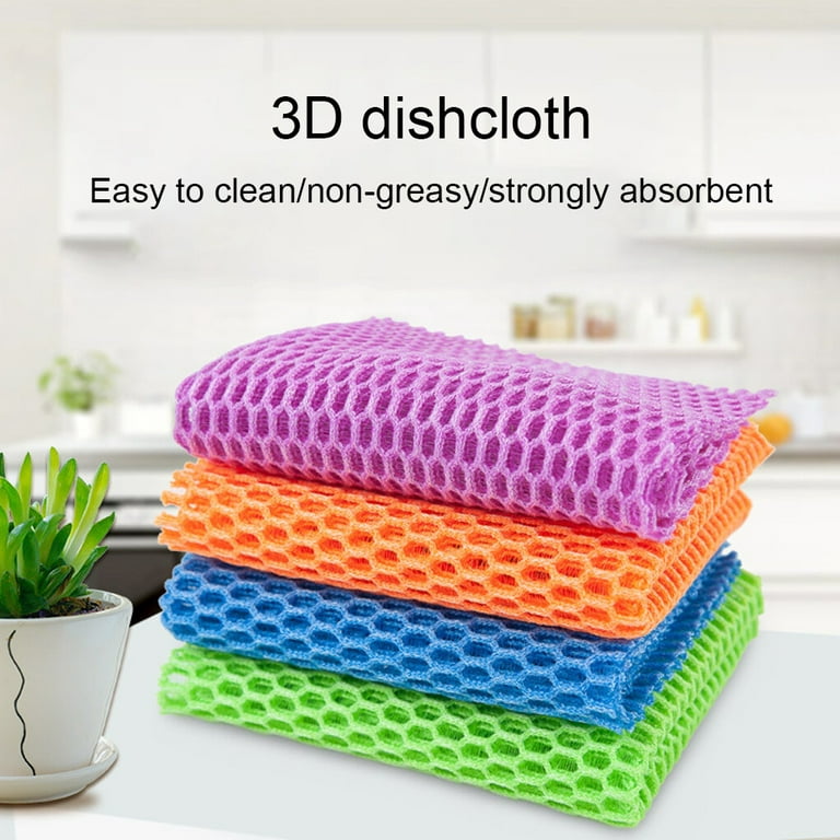 Dish Wash Net Mesh Cloth Durable Non-Scratch Dish Rags for Washing