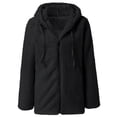 thumbnail image 4 of Women's Lightweight Warm Jacket 2025 Plus Size Zip Up Hoodie Fleece Sherpa Winter Coat Soft Fuzzy Cardigan with Pockets, 4 of 5