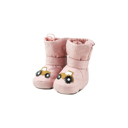 

Gomelly Infant Baby Crib Shoes Animal Print Winter Bootie Magic Tape Comfort Warm Shoe Non-slip Booties Walking Casual Ankle Boot Car Pink