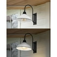 thumbnail image 6 of JONATHAN Y Stanley 12.25" 1-Light Farmhouse Industrial Indoor/Outdoor Iron LED Gooseneck Arm Outdoor Sconce, White, 6 of 7